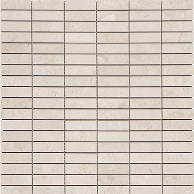 1.5x5 Oyster Beige Mosaic Polished