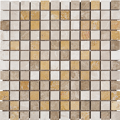 2.5x2.5 Blend Mozaik Beige Cilalı