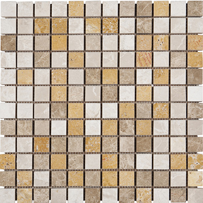 2.5x2.5 Blend Mosaic Beige Polished