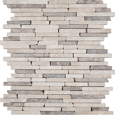 1xRandom Brick Mosaic Greige Tumbled