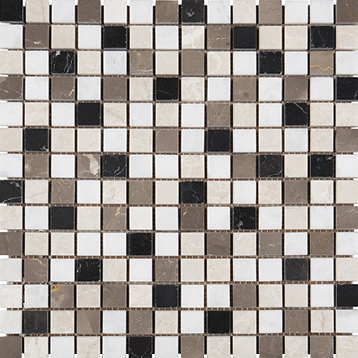 2x2 Blend Mosaic Grey Polished