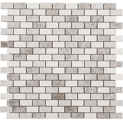 1.5x3.2 Silver Blend Brick Mosaic Mix Surface