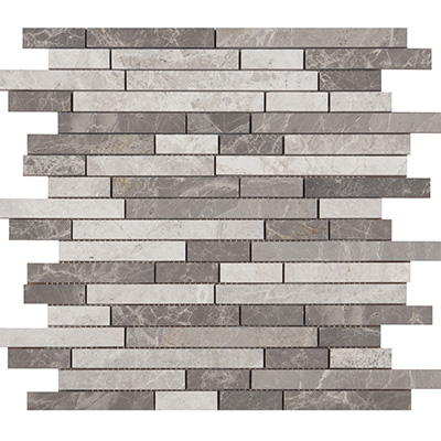 1xRandom Grey Blend Brick Mozaik Cilalı