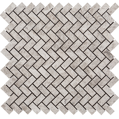 1.5x3.2 Silver Shadow Herringbone Polished