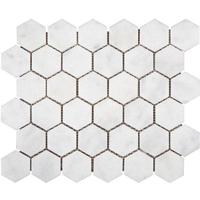 5Q Turkish Carrara White Hexagon Cilalı