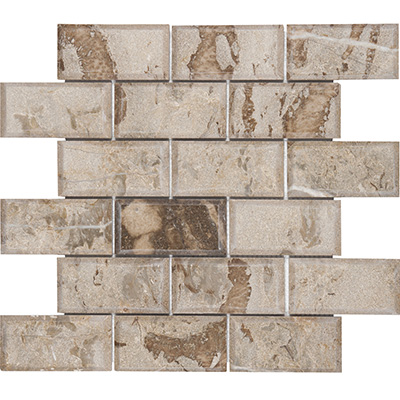 5x10 Ociano Light Bevel Edge Mosaic Polished