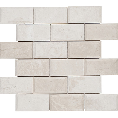 5x10 Ice Beige Mosaic Bevel Edge Polished