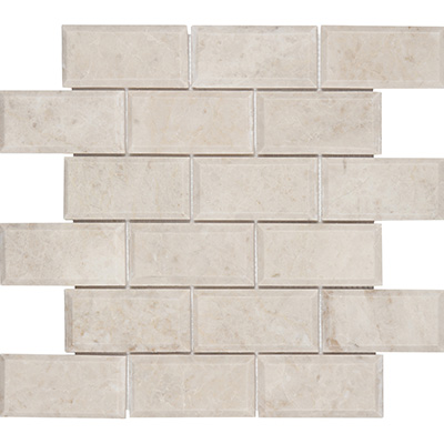 5x10 Crema Nova Mosaic Bevel Edge Polished